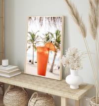 Orange Cocktail By The Beach | Art Print