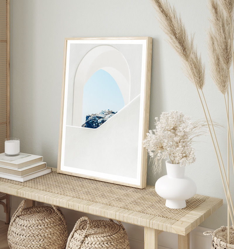 Minimalist Building In Fira | Art Print