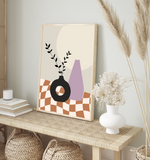 Checkerboard Vase | Art Print