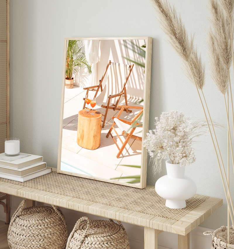 Sun Chair And Spritz | Art Print