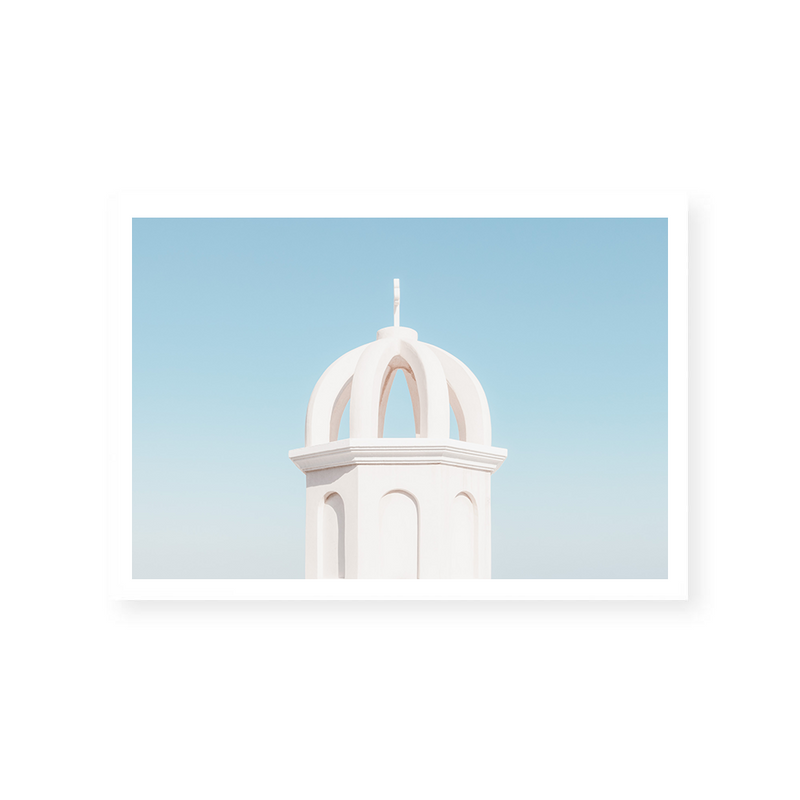 Santorini Building | Art Print