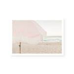 Boho Striped Pink Umbrella | Art Print