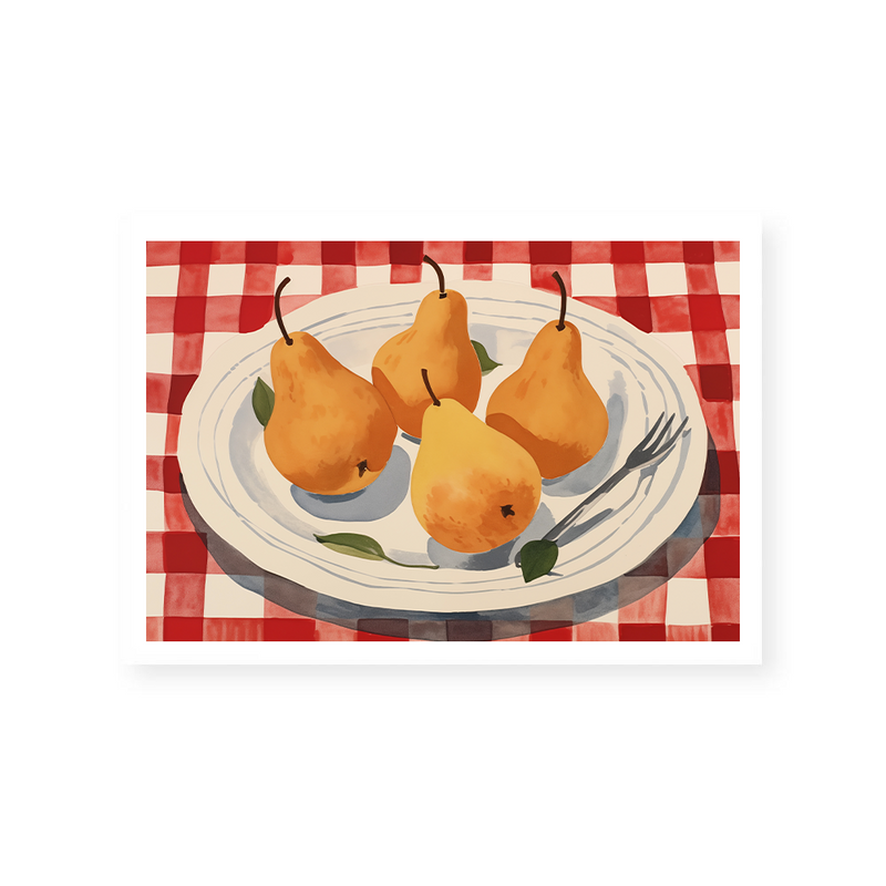 Pears On A Plate | Art Print