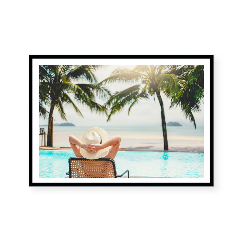 Relaxation By The Pool | Art Print