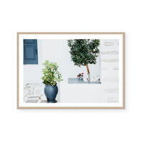 White House in Santorini | Art Print