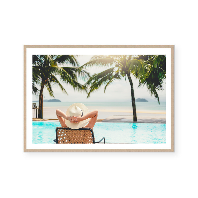Relaxation By The Pool | Art Print