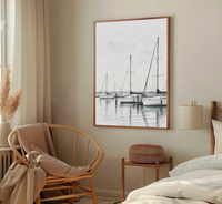 Serene Minimalist Marina Watercolour | Art Print