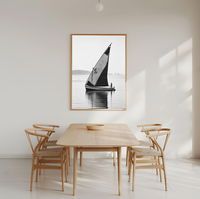 Solitary Sailboat in Still Waters | Art Print