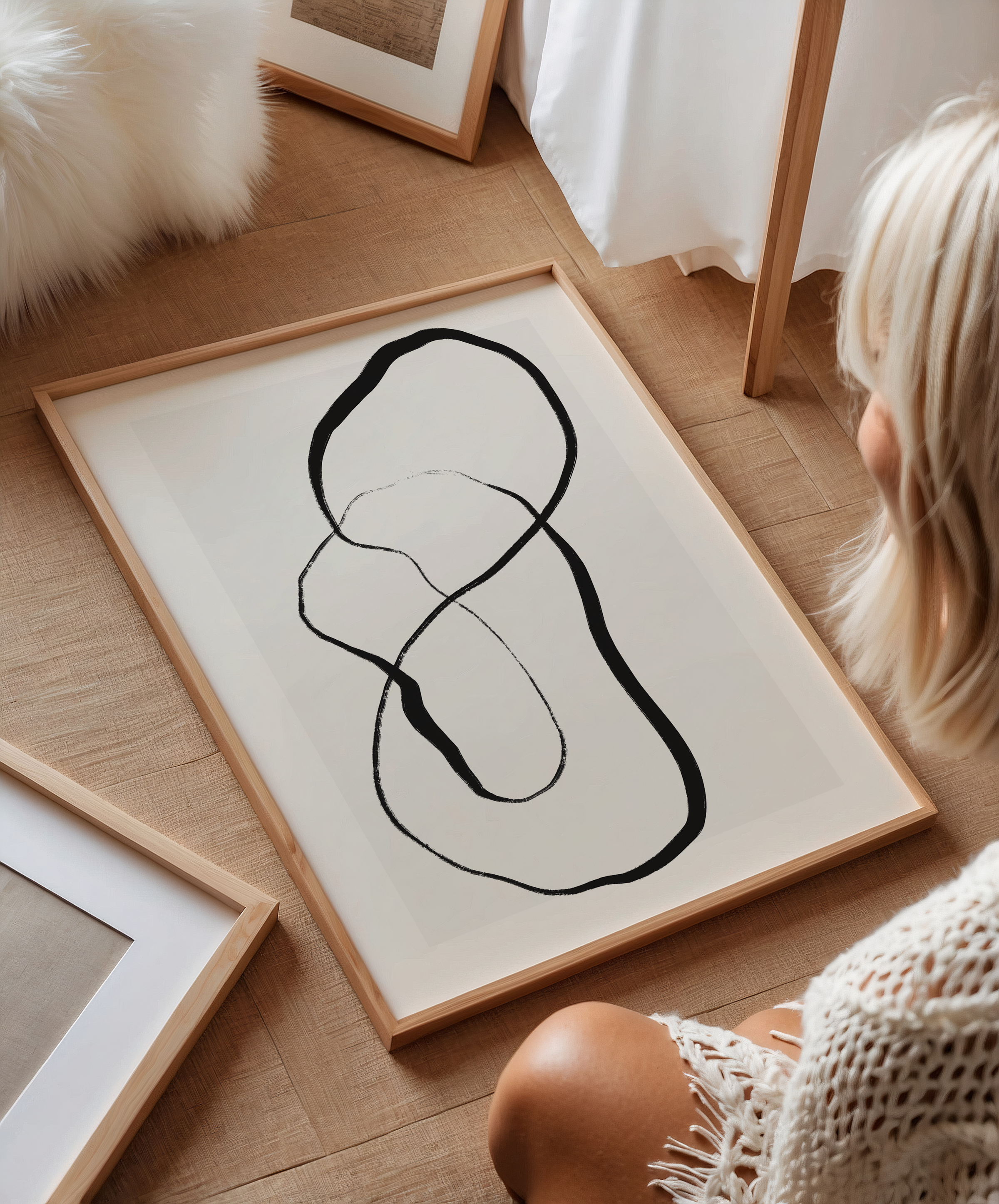Soft Neutral Fluid III | Art Print