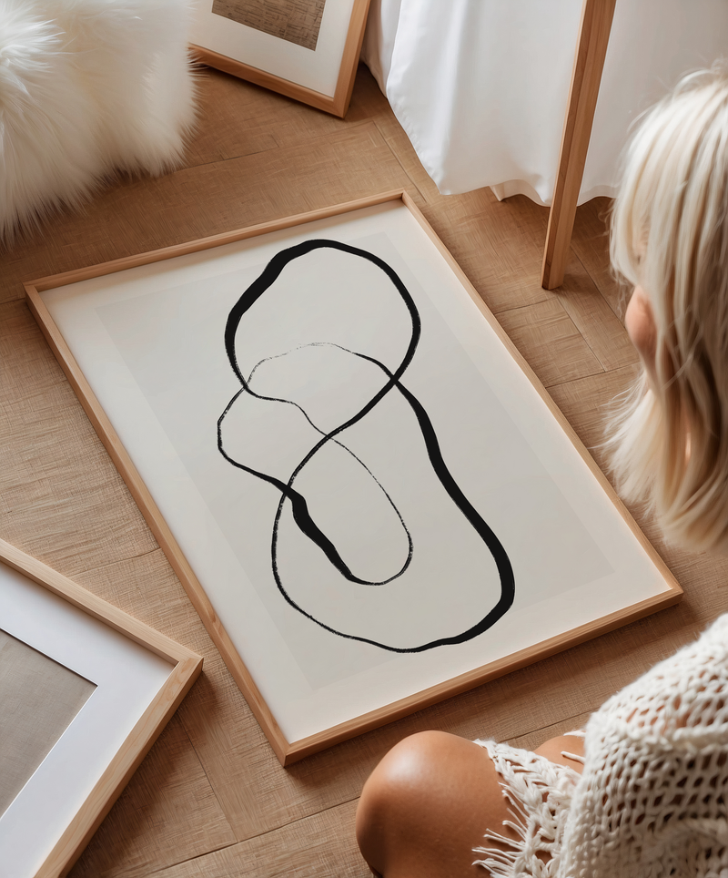 Soft Neutral Fluid III | Art Print