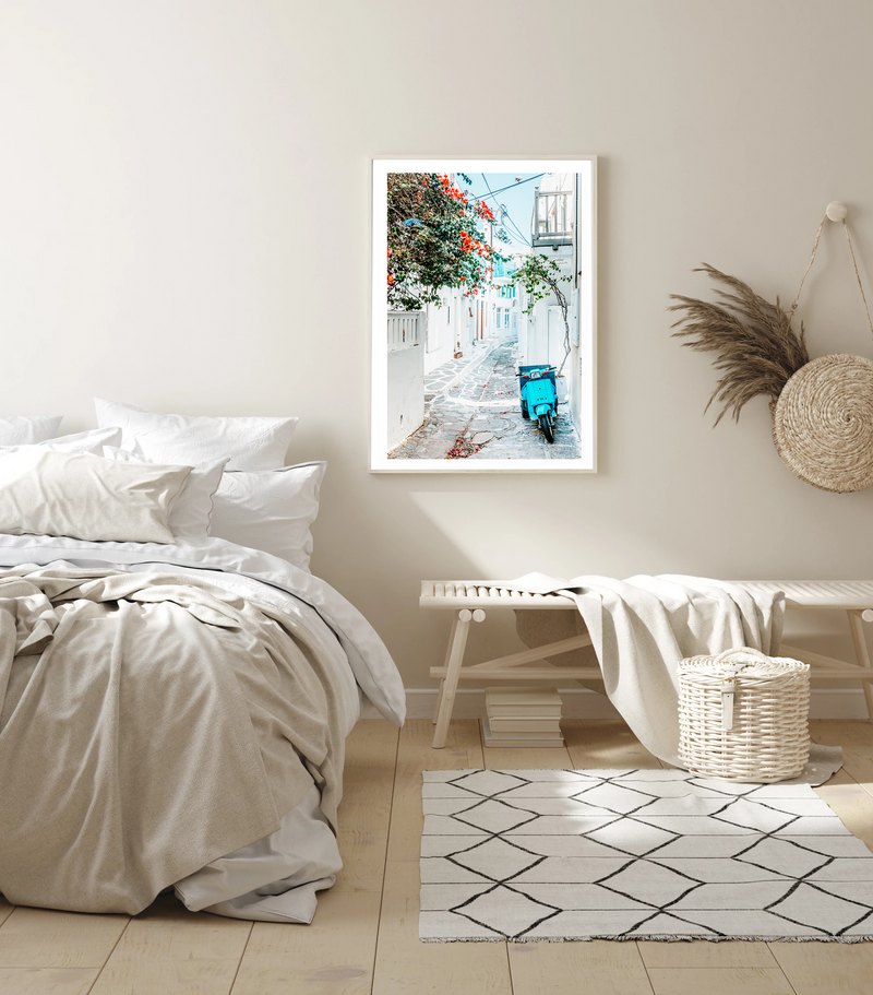 White Washed Streets | Greece | Art Print