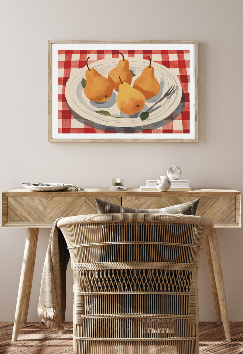 Pears On A Plate | Art Print