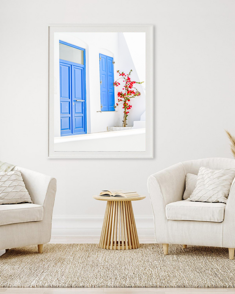 Blue Door In Greece | Art Print