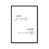 Live Simply Love Abundantly | Art Print