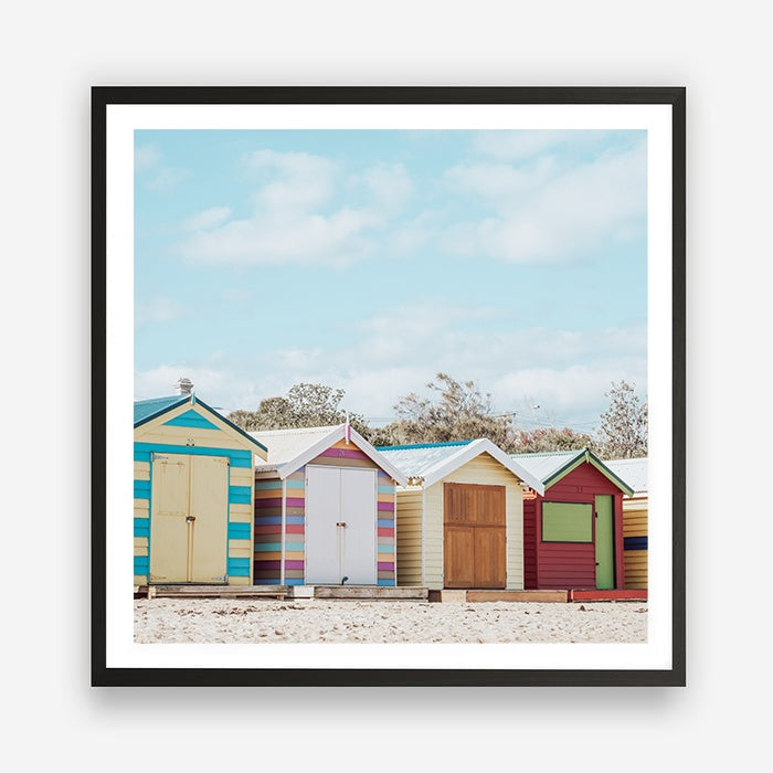 Bathing Boxes | Square | Art Print