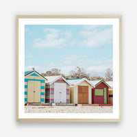 Bathing Boxes | Square | Art Print