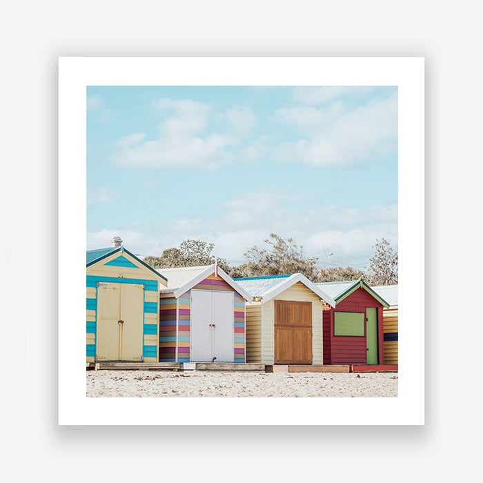 Bathing Boxes | Square | Art Print