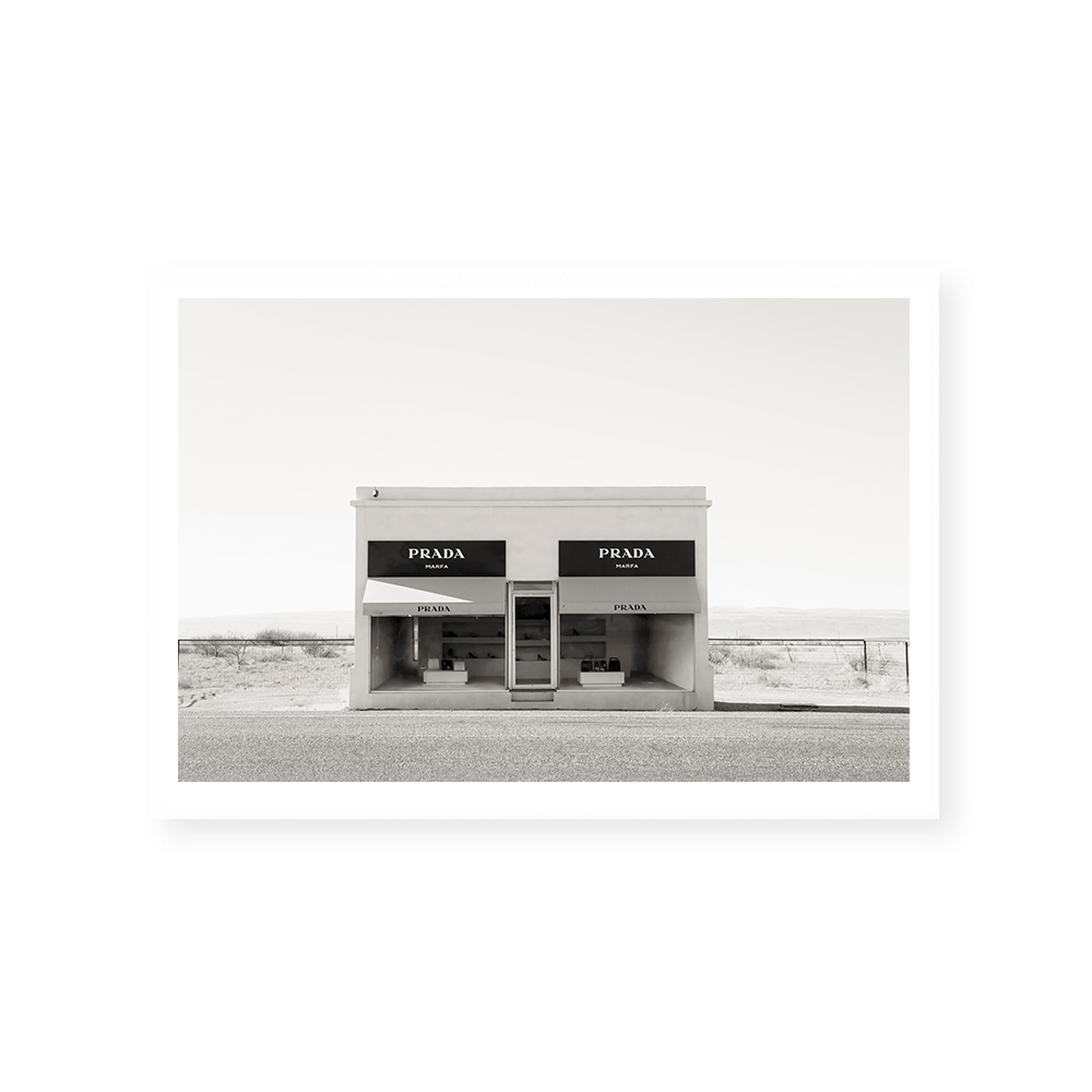 Prada Marfa | B&W | Art Print