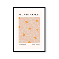 Flower Market | Pink & Mustard | Art Print