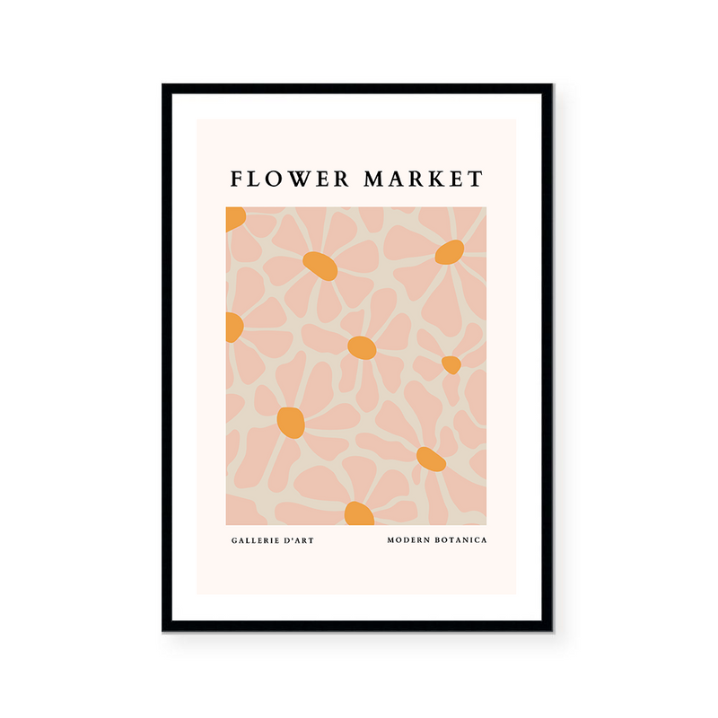 Flower Market | Pink & Mustard | Art Print