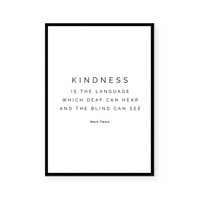 Kindness | Mark Twain | Art Print