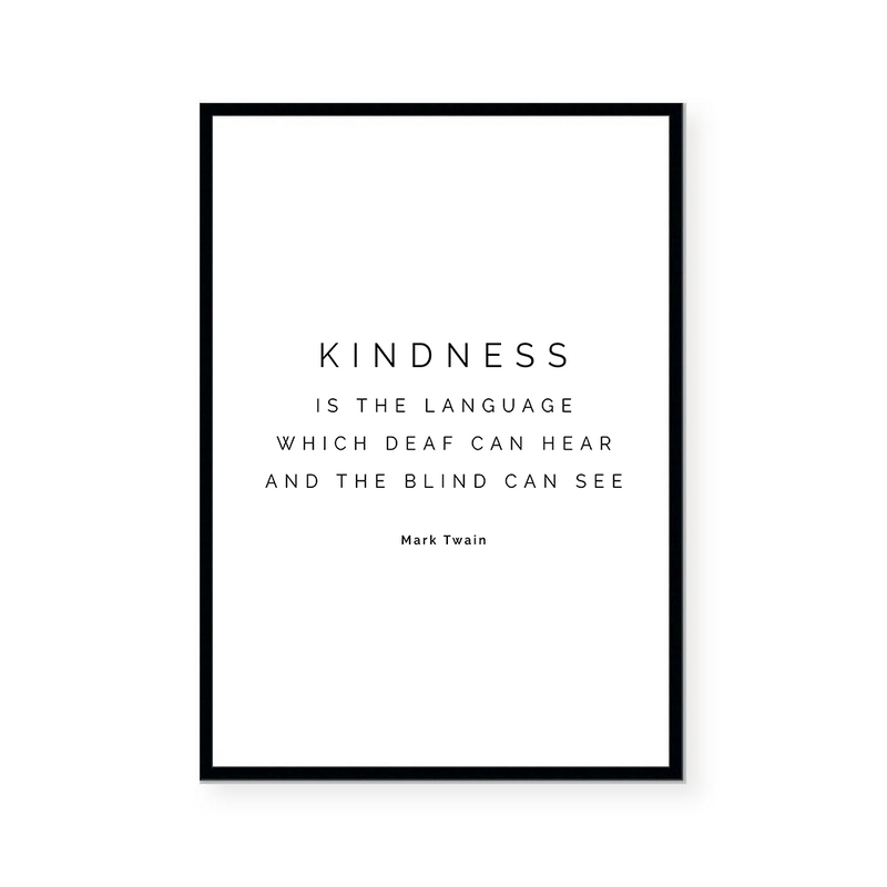 Kindness | Mark Twain | Art Print