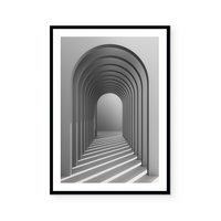 Cyan | B&W | Art Print