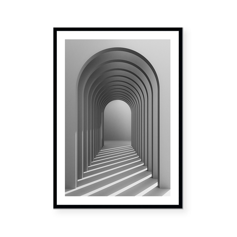 Cyan | B&W | Art Print