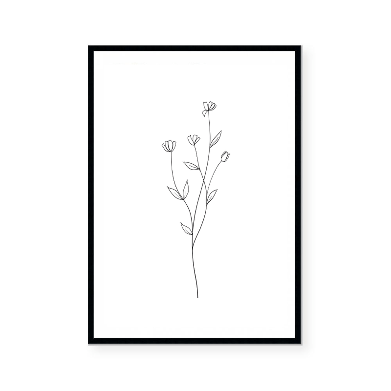 Flower Blossom | Line Art | Art Print