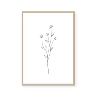 Flower Blossom | Line Art | Art Print