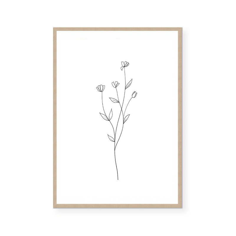 Flower Blossom | Line Art | Art Print