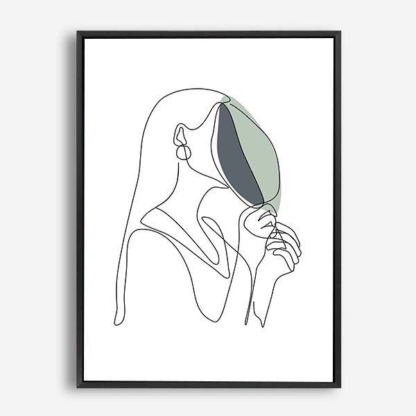 Hailey | Line Art | Canvas Print