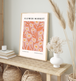 Flower Market | Retro Pink | Art Print