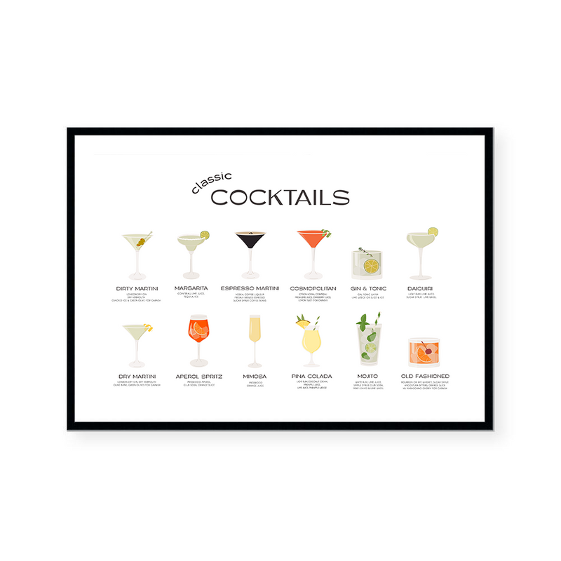 Classic Cocktails | Art Print