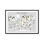 Map Of The World - Nursery | Art Print