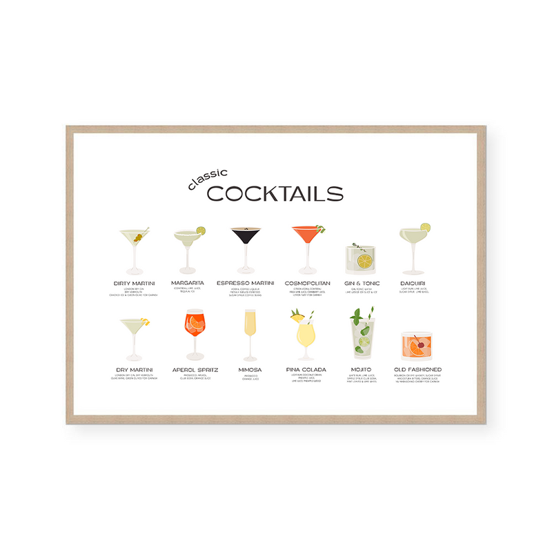 Classic Cocktails | Art Print