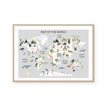 Map Of The World - Nursery | Art Print