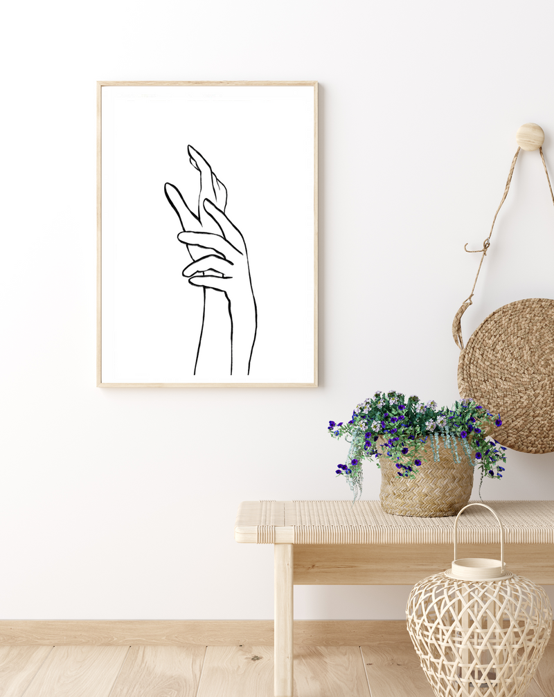 Hands | Line Art | Art Print