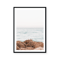 Lovebirds At Shore | Art Print