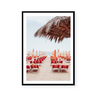 Sun beds At Beach Resort | Art Print