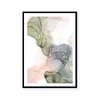 Abstract Fluid | Jade Green & Nude | Art Print