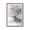 Abstract Fluid | Charcoal & Beige | Art Print