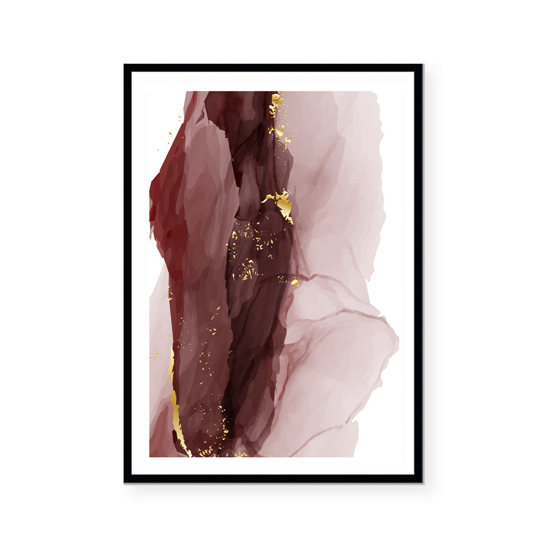 Abstract Fluid | Marble Red | Art Print