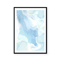 Abstract Fluid | Baby Blues | Art Print