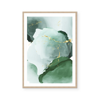 Abstract Fluid | Jade Green | Art Print