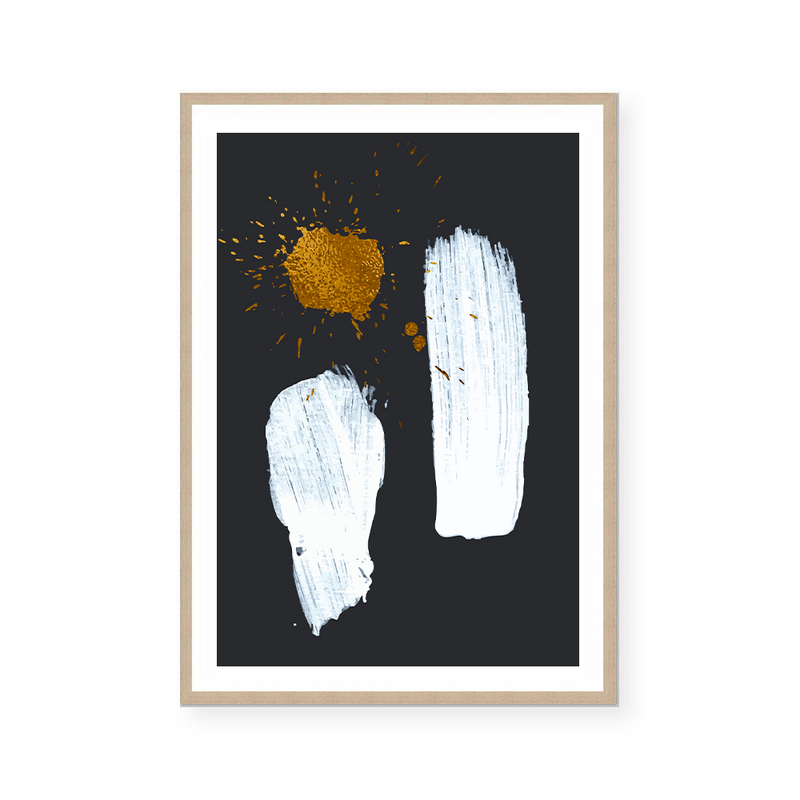 Gold Splatters I | Art Print