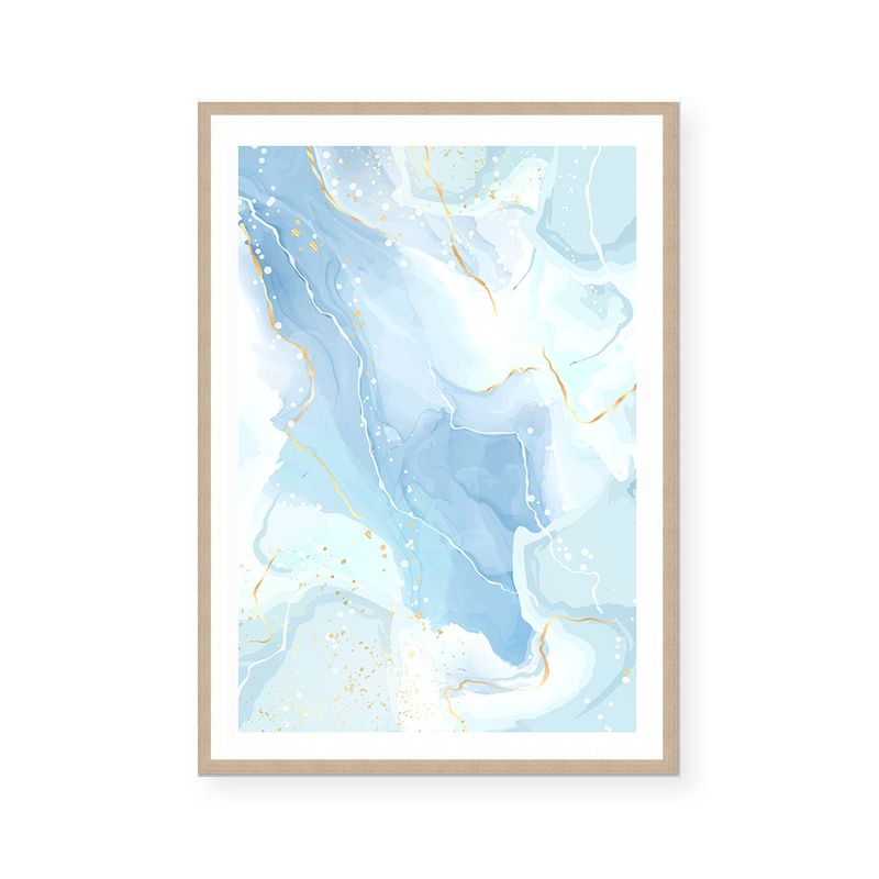 Abstract Fluid | Baby Blues | Art Print