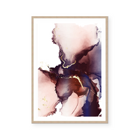 Abstract Fluid | Marble Red & Blue | Art Print