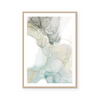 Abstract Fluid | Teal & Grey | Art Print