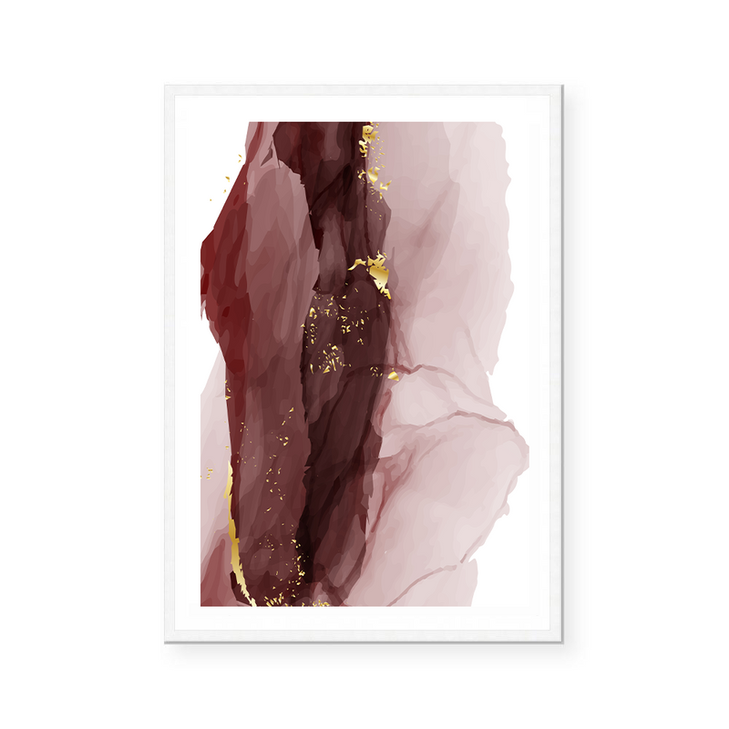 Abstract Fluid | Marble Red | Art Print